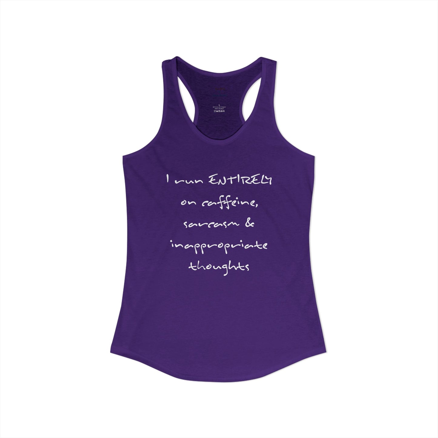 I Run On Racerback Tank