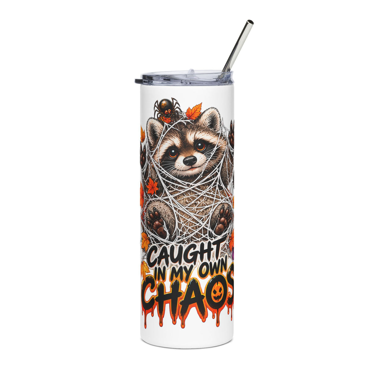 Caught Raccoon - 20oz Stainless Steel Tumbler
