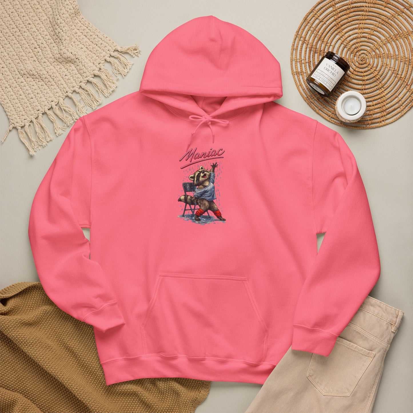 Dancing Raccoon "Maniac" Hooded Sweatshirt
