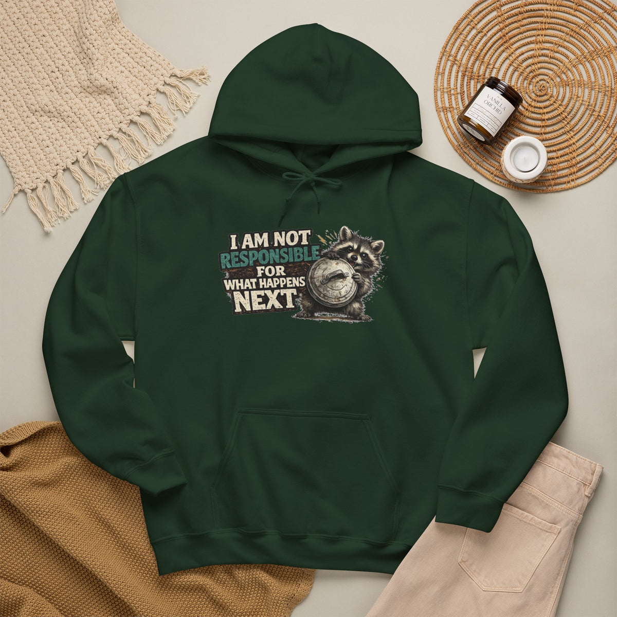Not Responsible Raccoon Hooded Sweatshirt