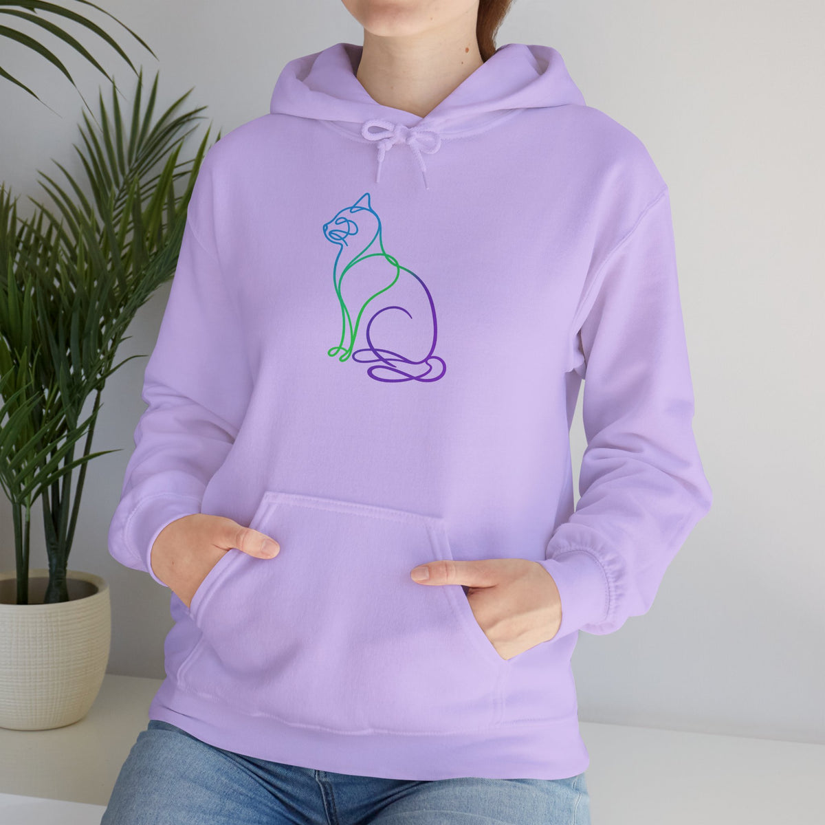 Northern Lights Cat Hooded Sweatshirt