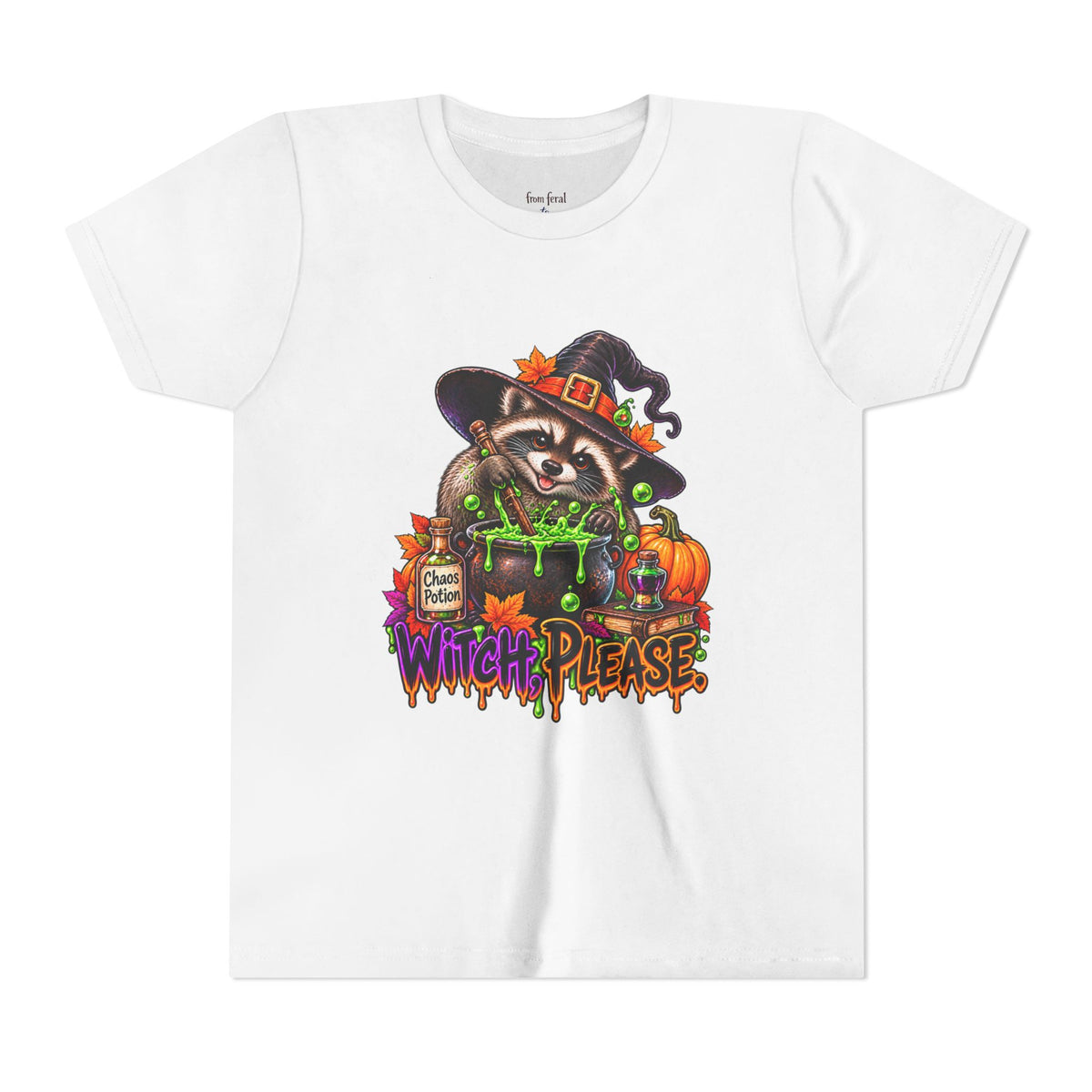 Witch, Please. Youth Tee — Raccoon Kids Tshirt