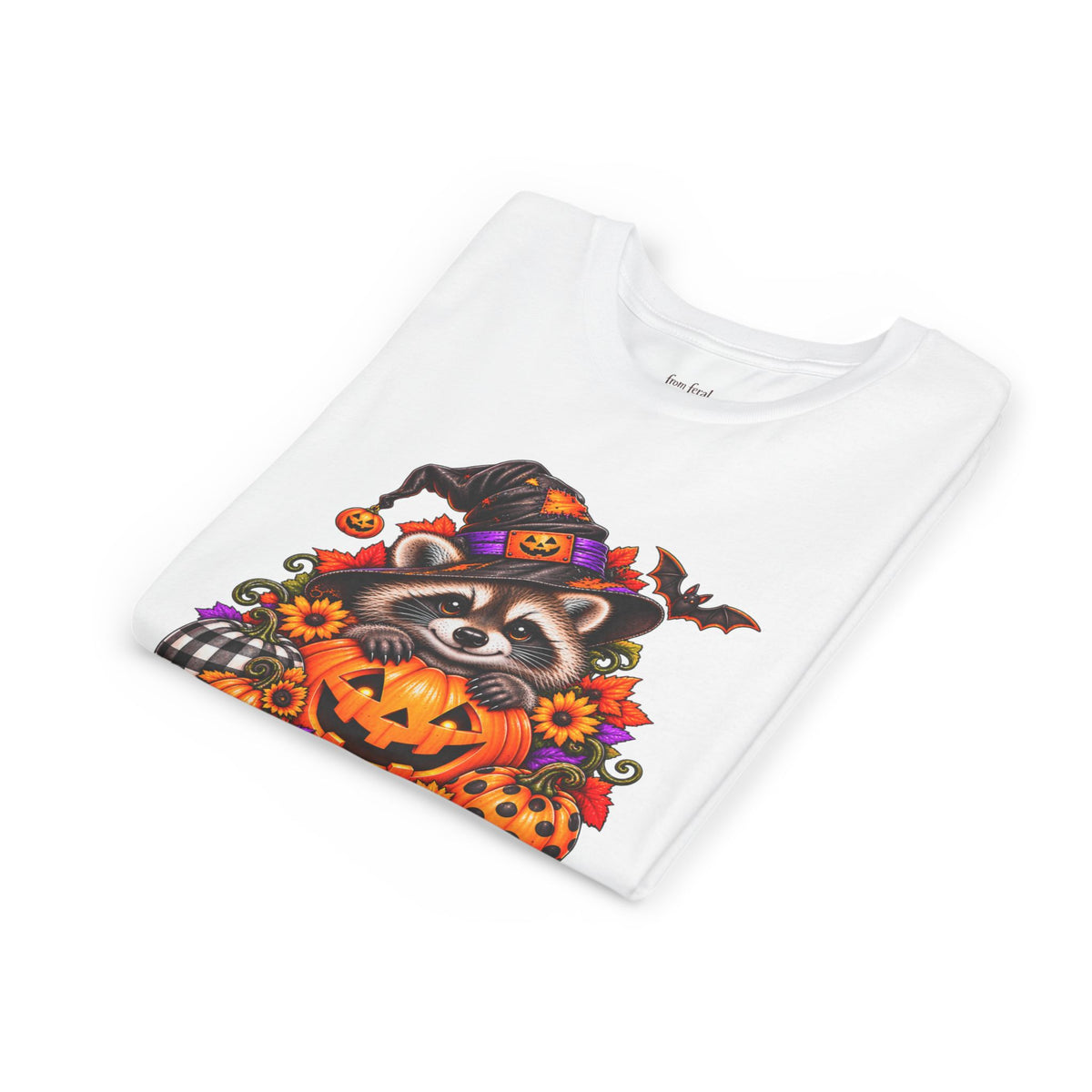 Halloween Youth Tee — Raccoon Kids Tshirt