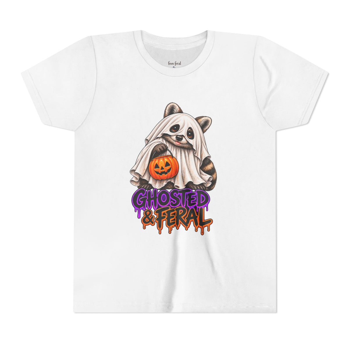 Ghosted Youth Tee — Raccoon Kids Tshirt