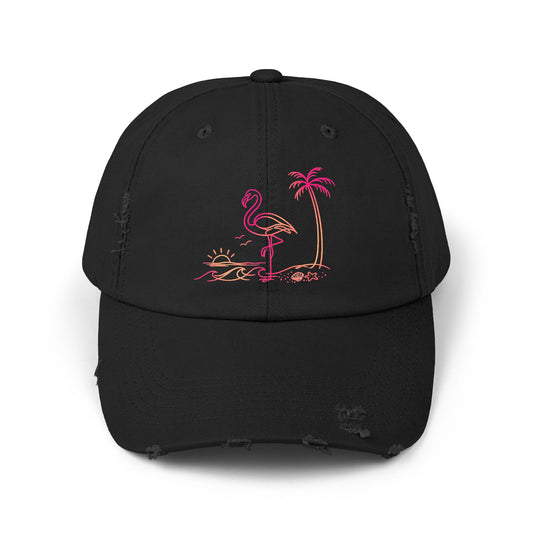 Flashy Flamingo | Distressed Cap