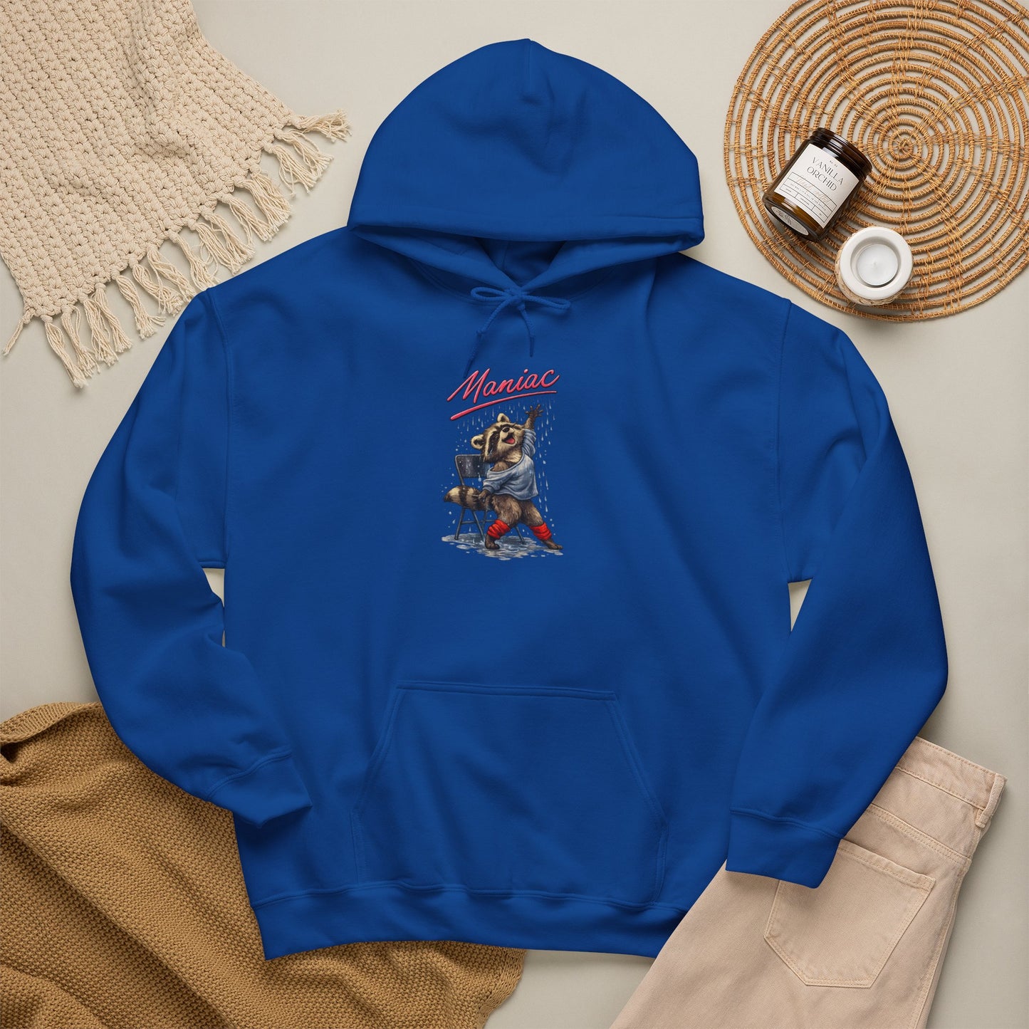Dancing Raccoon "Maniac" Hooded Sweatshirt