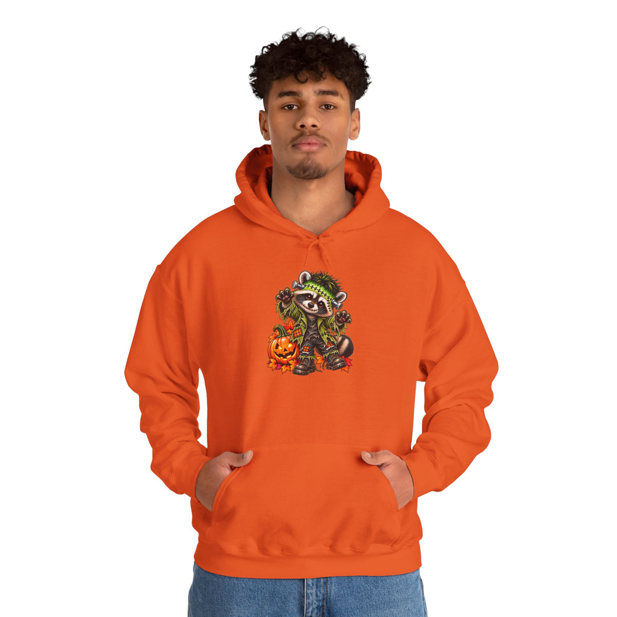 Frankenstein Raccoon Halloween Hooded Sweatshirt
