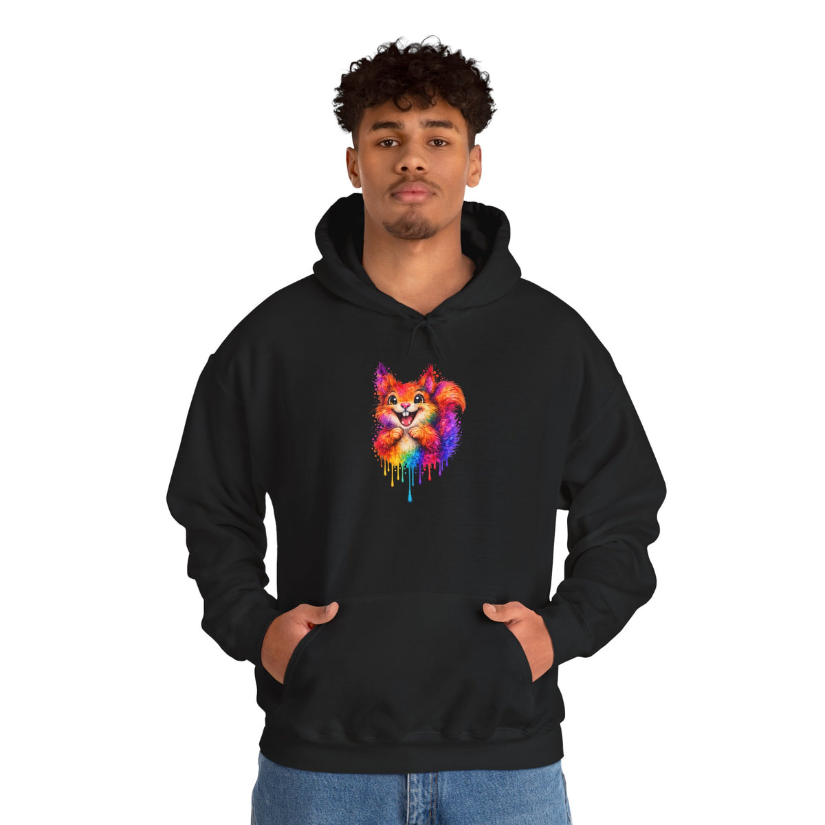 Watercolor Squirrel Hooded Sweatshirt