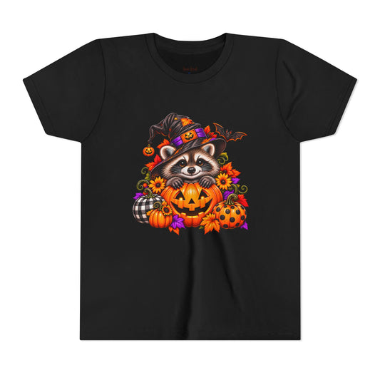 Halloween Youth Tee — Raccoon Kids Tshirt