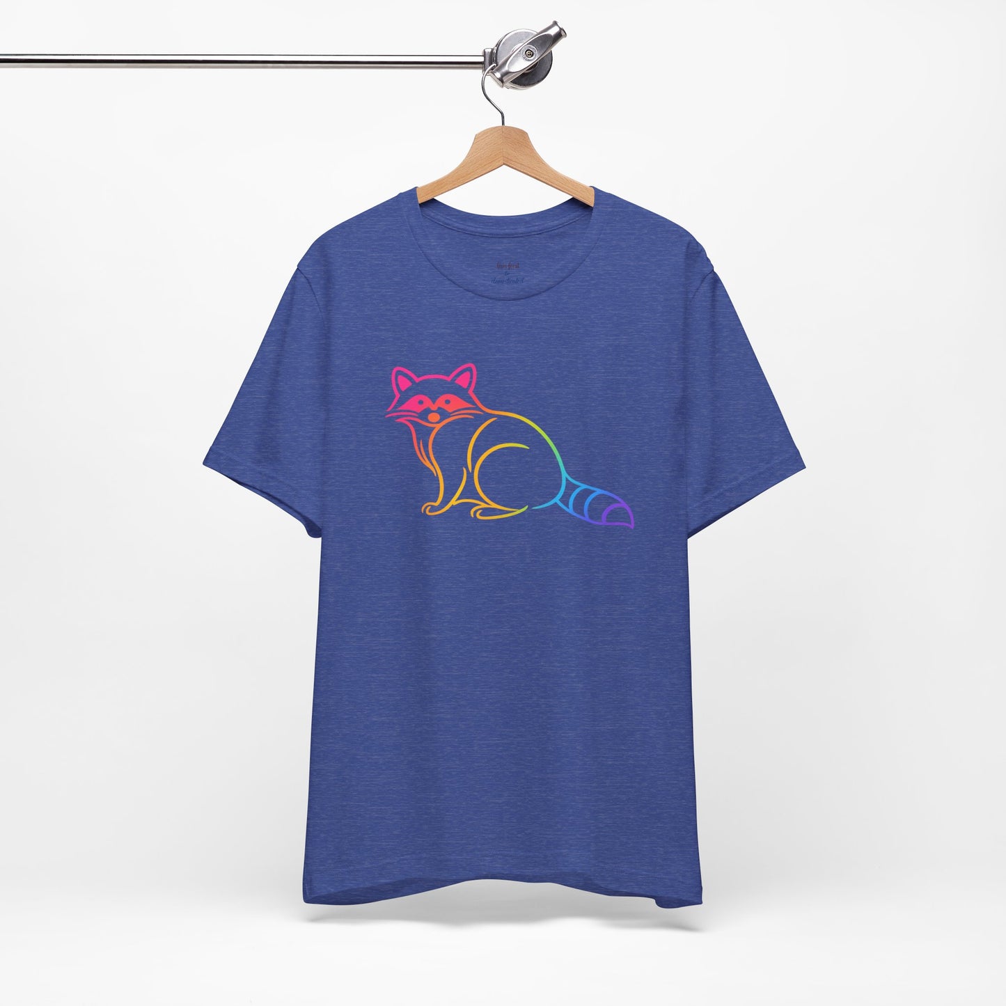 Raccoon Tee — Minimal Line Raccoon Scenic Graphic T-Shirt