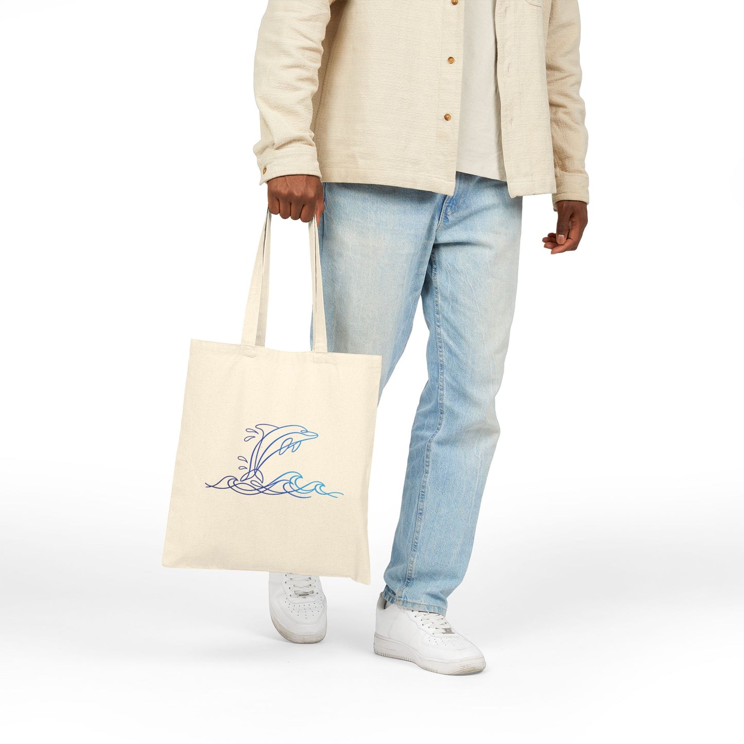 Splashing Dolphin Tote Bag