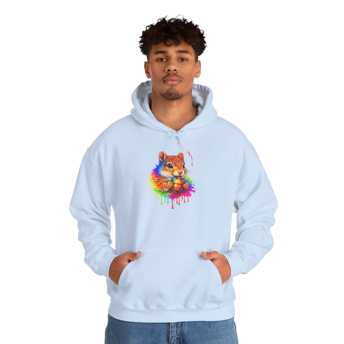 Watercolor Squirrel Hooded Sweatshirt