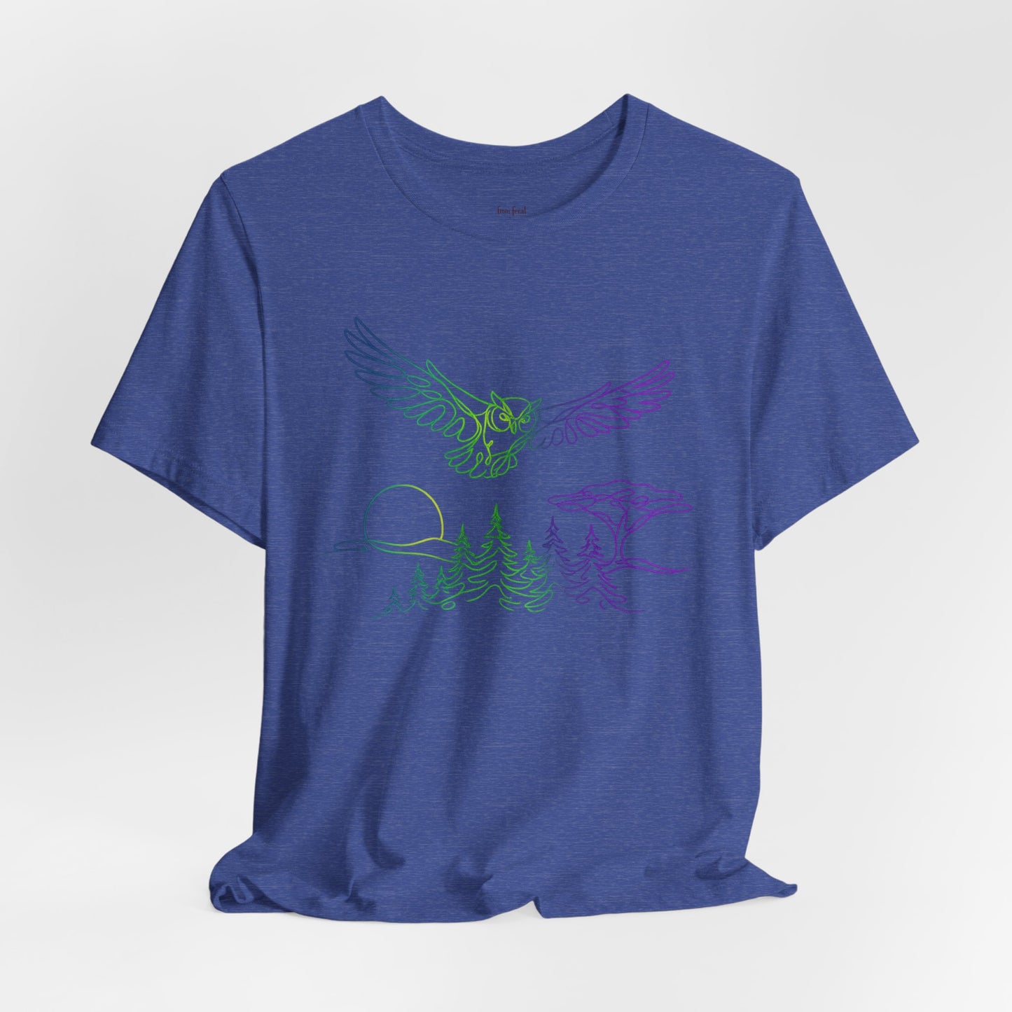 Owl | Colorful Line-Work T-Shirt