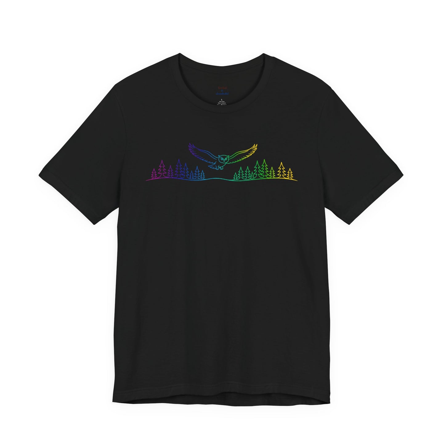 Owl | Colorful Line-Work T-Shirt