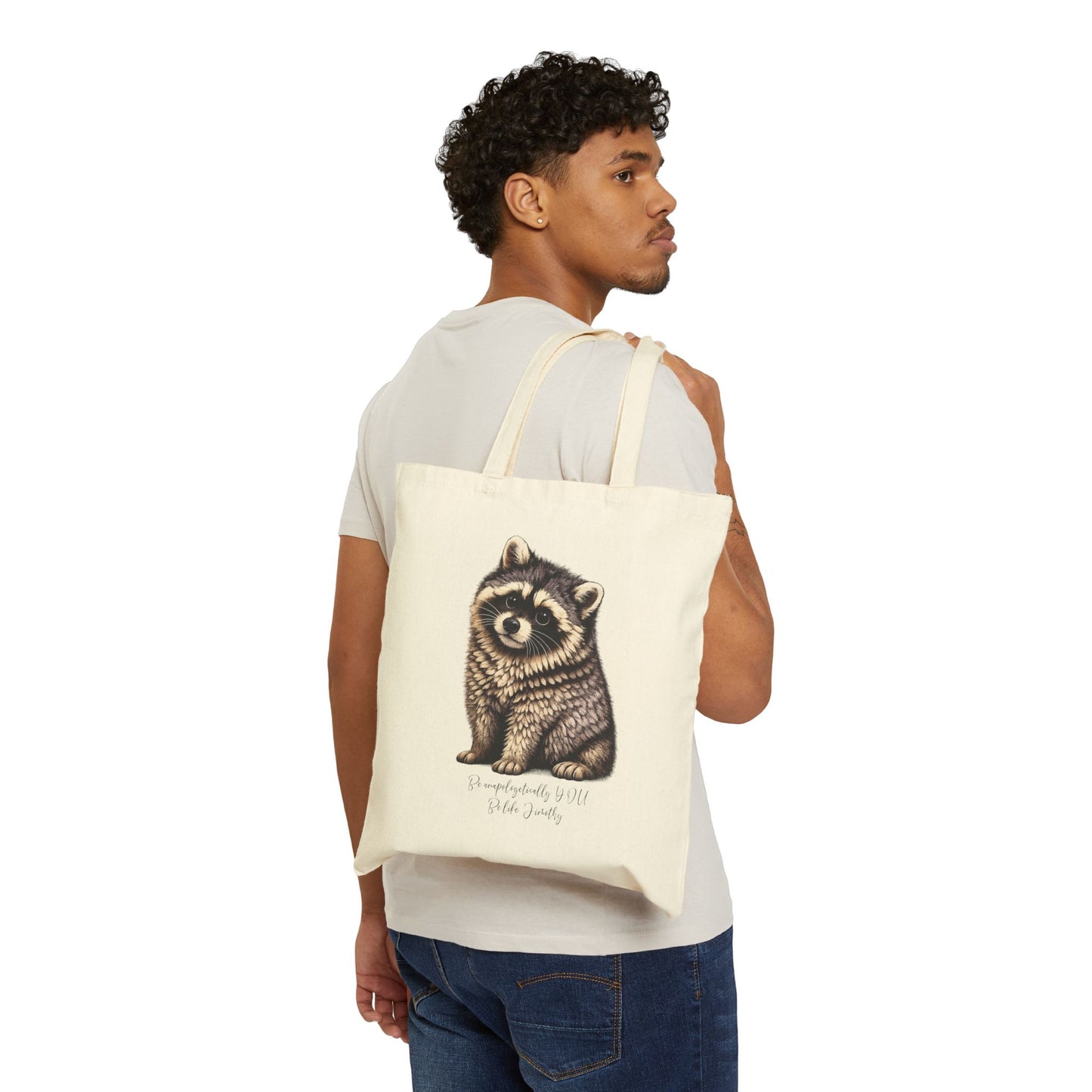 Jimothy The Raccoon Inspirational Tote Bag