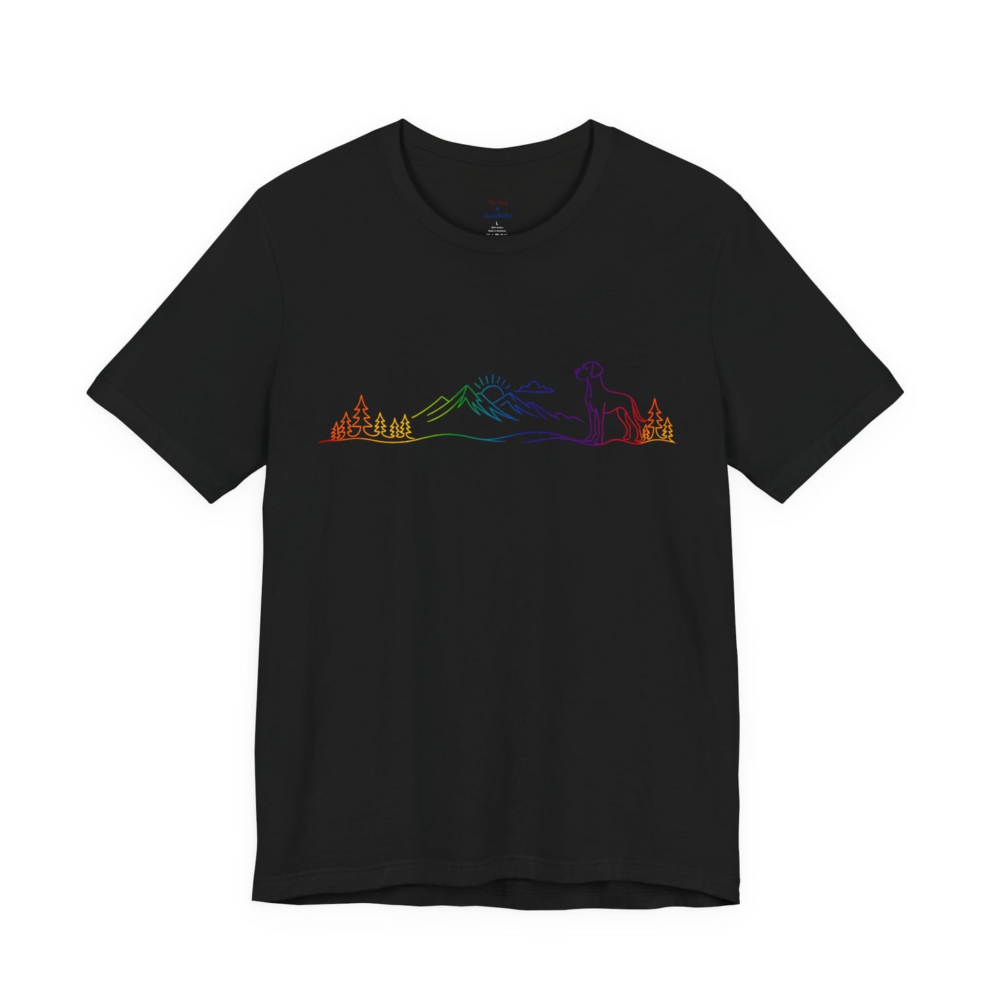 Natural- Eared Great Dane Wild Lines T-Shirt