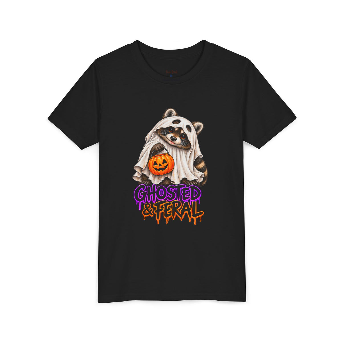 Ghosted Youth Tee — Raccoon Kids Tshirt