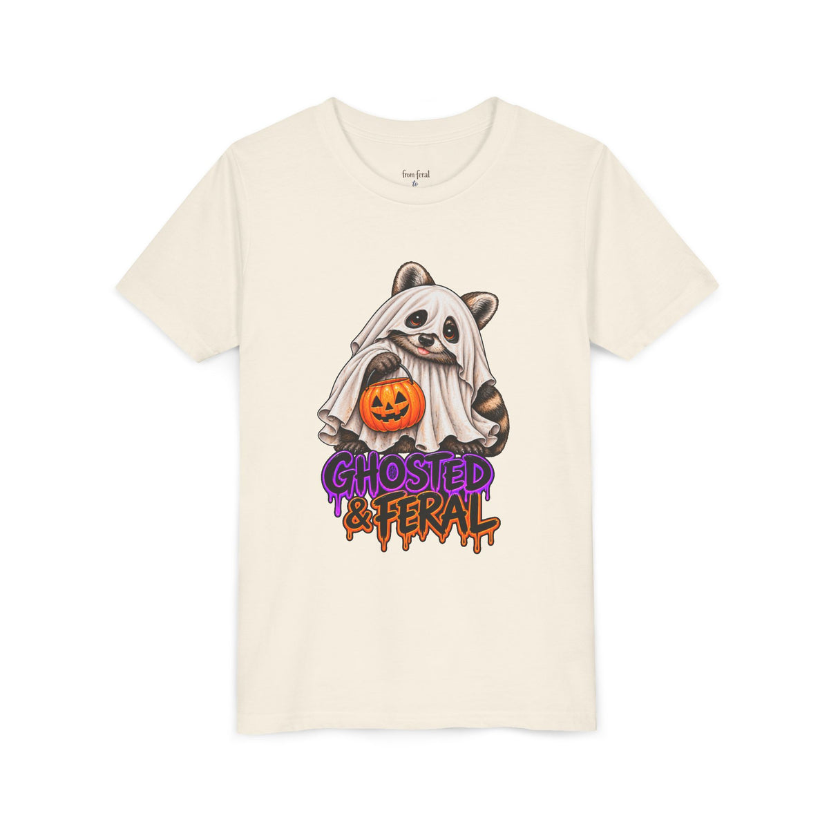 Ghosted Youth Tee — Raccoon Kids Tshirt