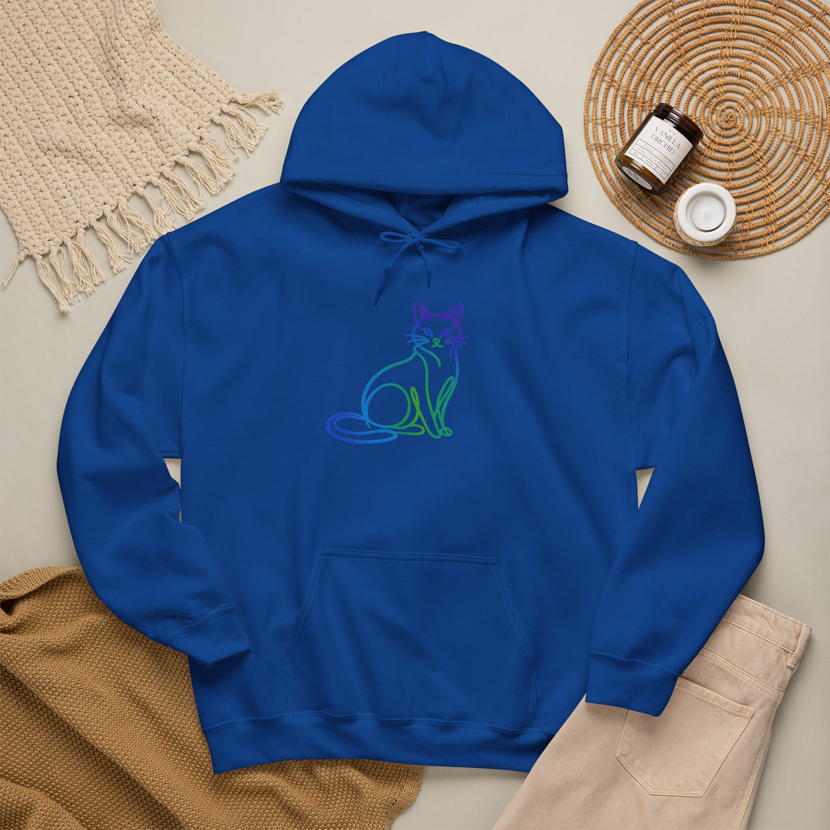 Northern Lights Cat Hooded Sweatshirt