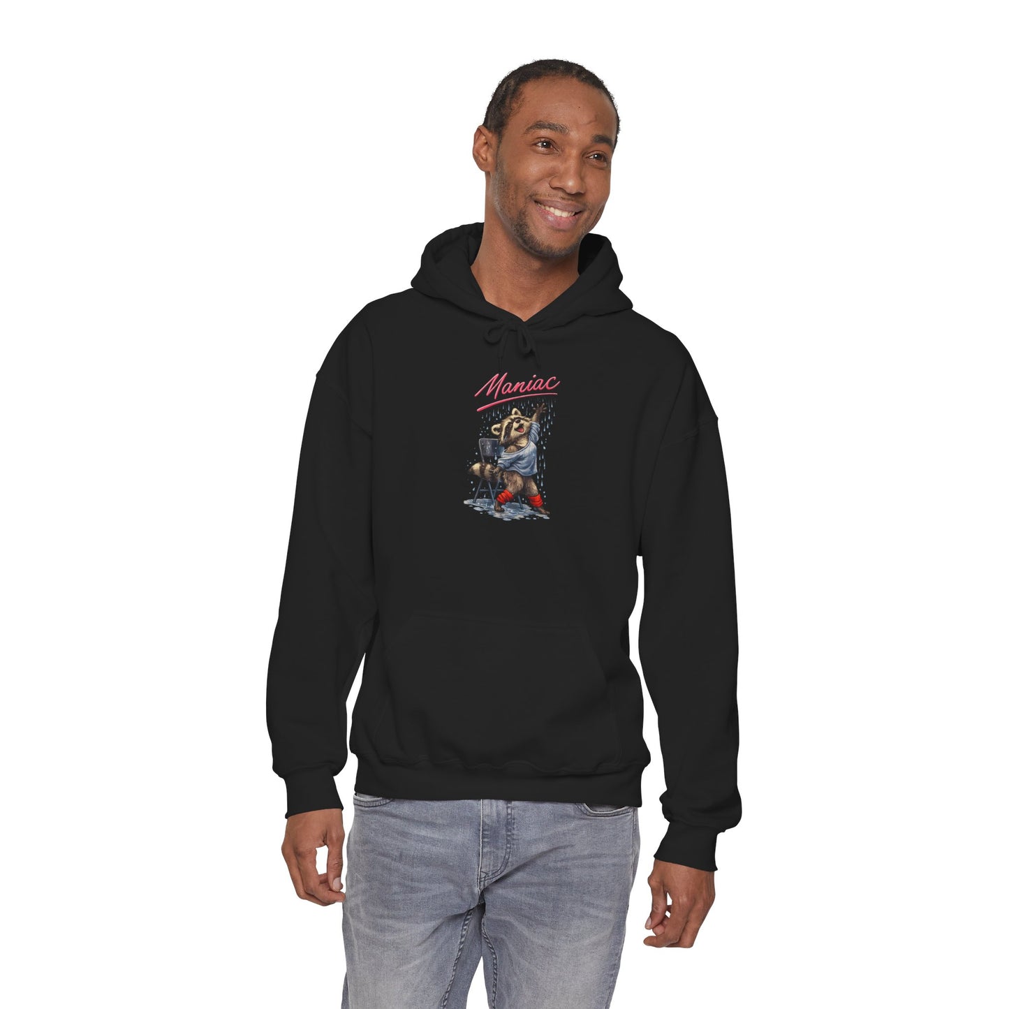 Dancing Raccoon "Maniac" Hooded Sweatshirt
