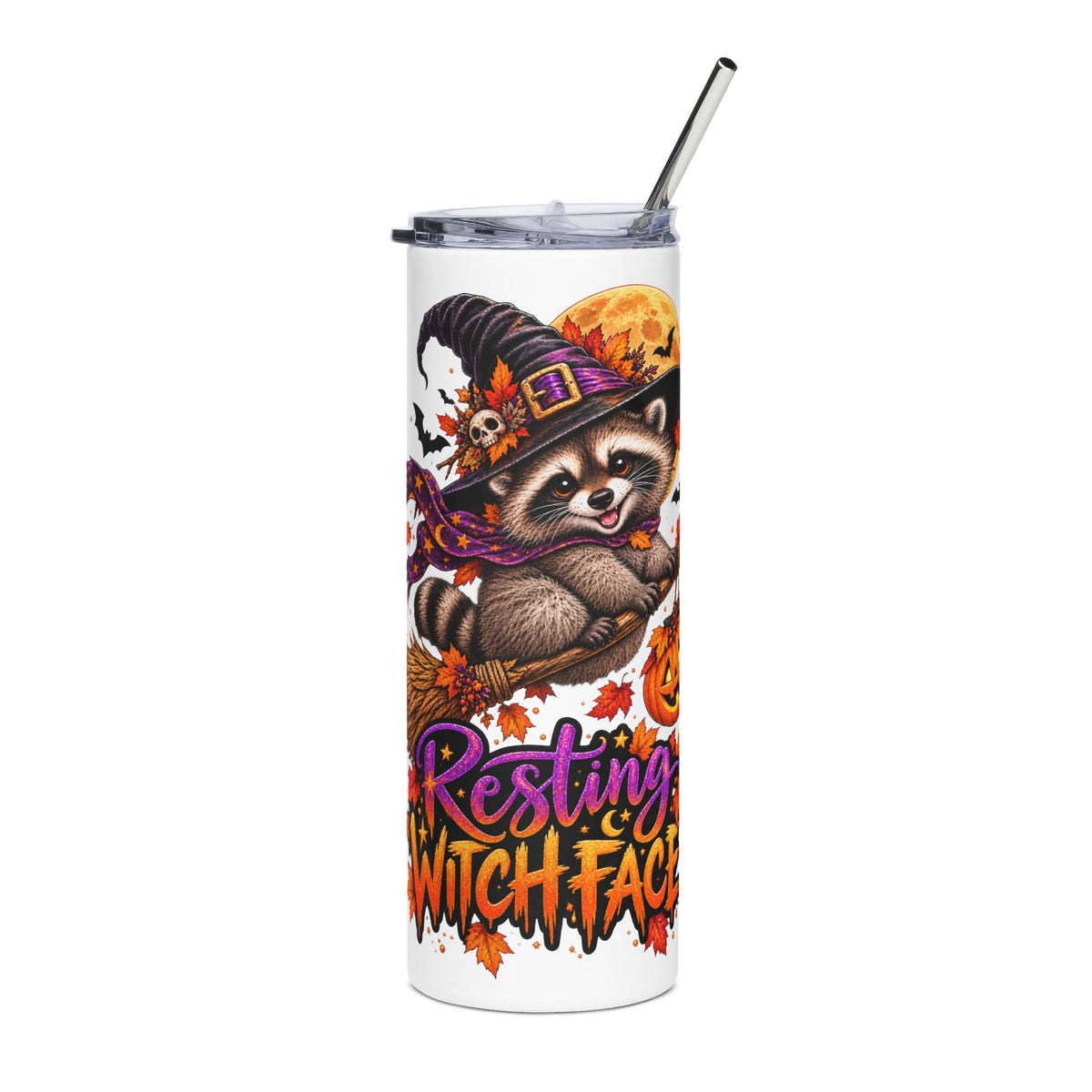 Resting Witch Face Raccoon - 20oz Stainless Steel Tumbler