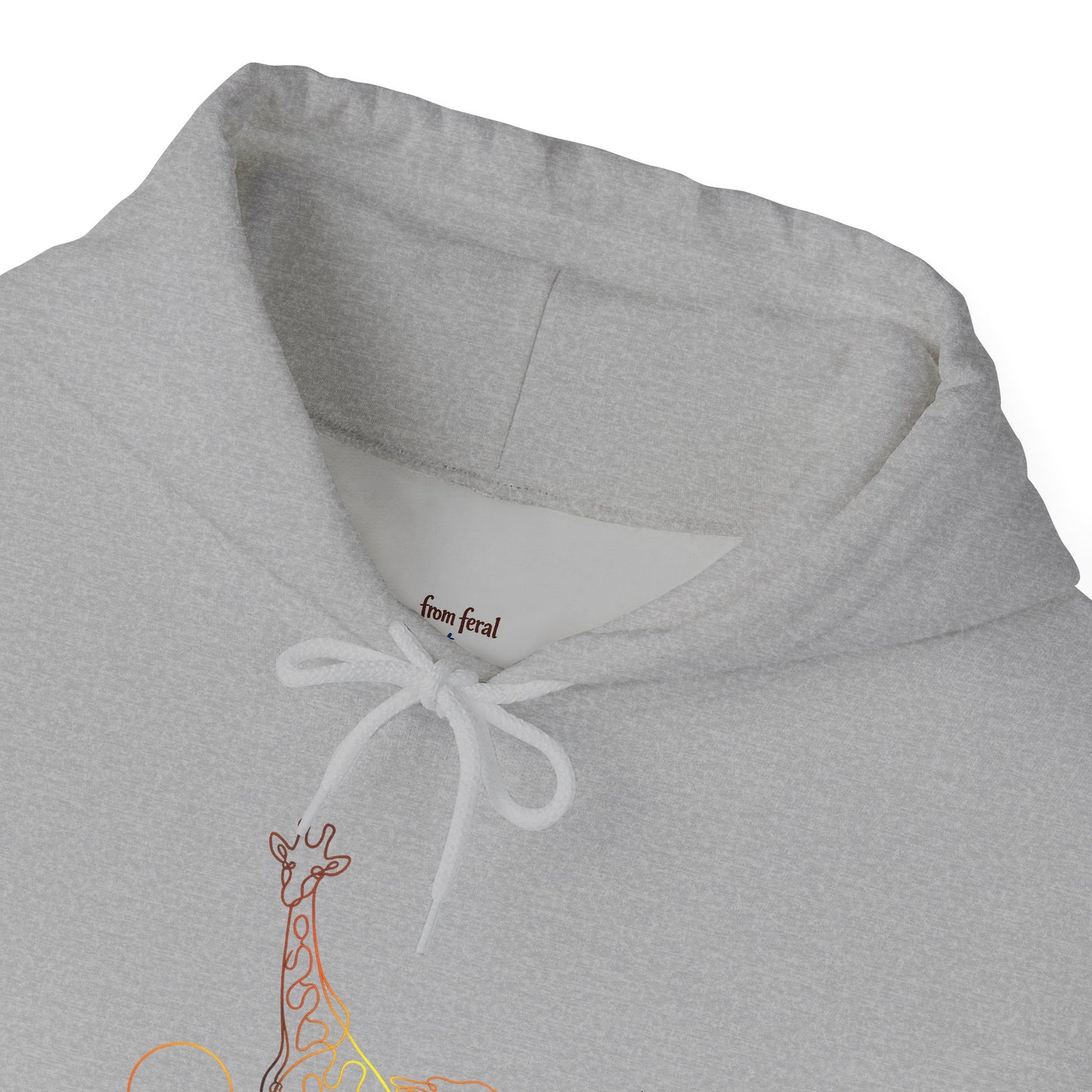 Giraffe Line Art Hoodie – Minimal Safari Illustration