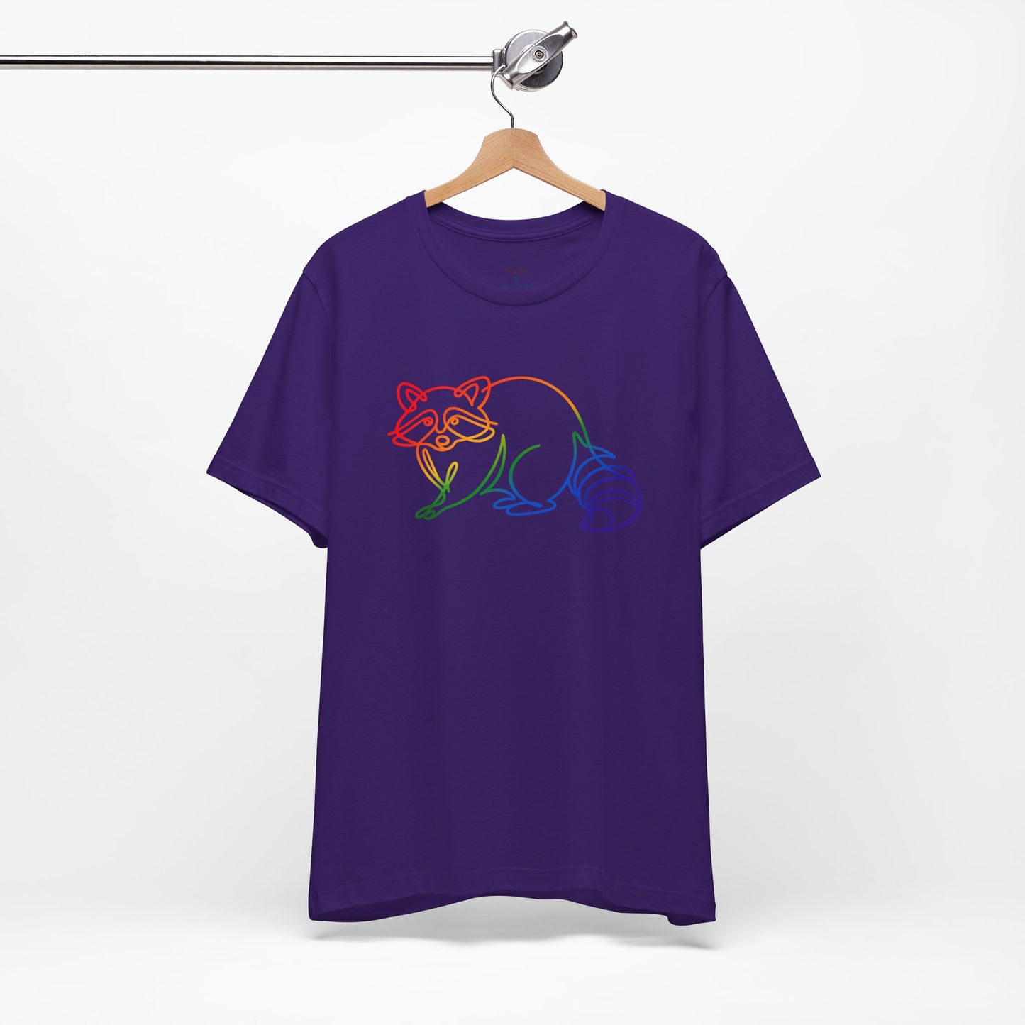 Raccoon Tee — Minimal Line Raccoon Scenic Graphic T-Shirt