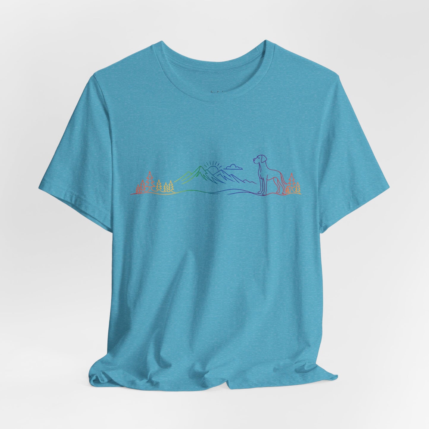 Natural- Eared Great Dane Wild Lines T-Shirt