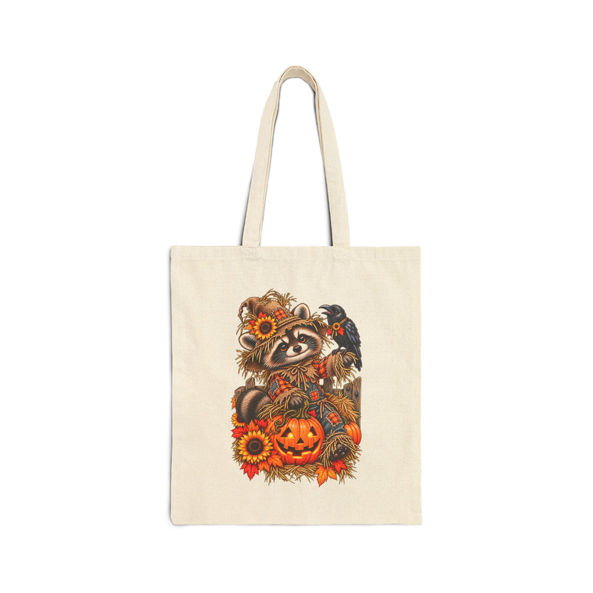 Scarecrow Raccoon Tote Bag