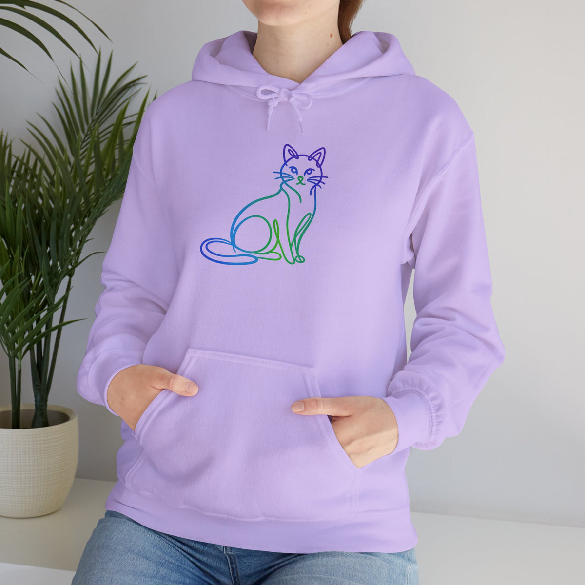 Northern Lights Cat Hooded Sweatshirt