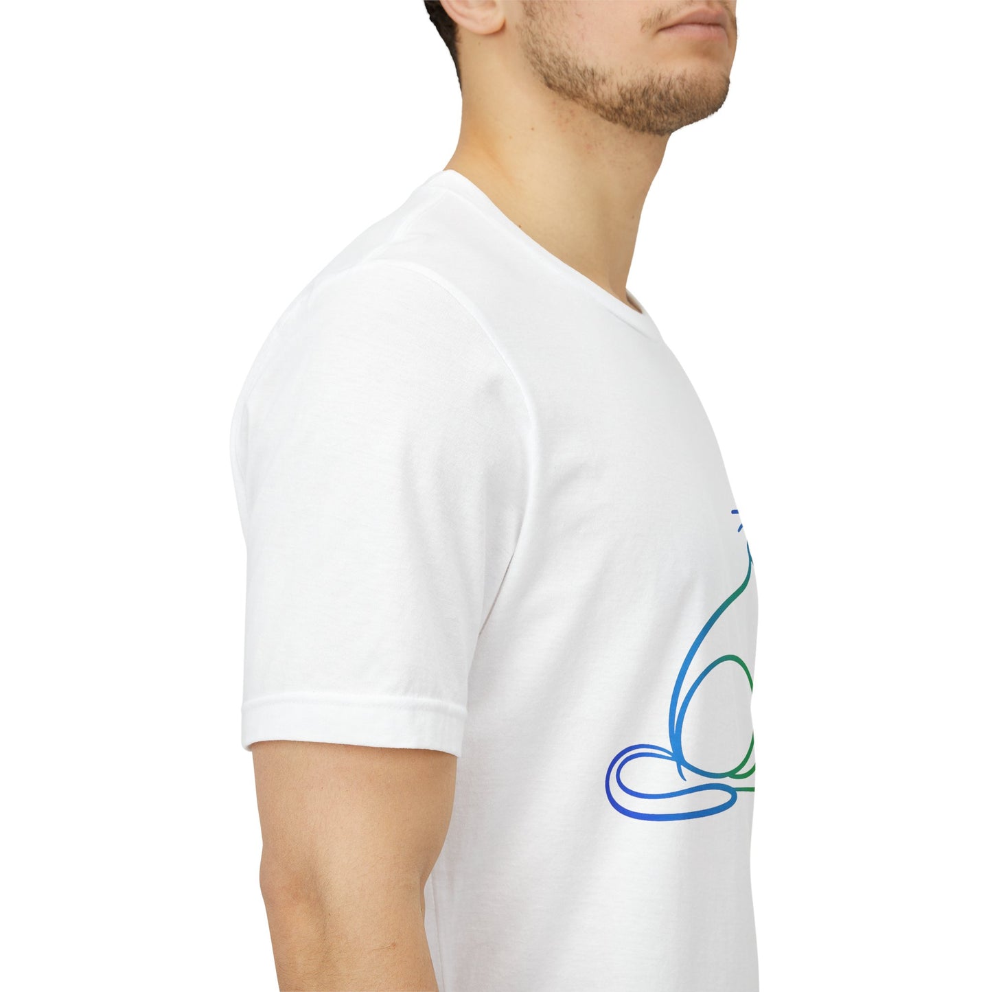 Colorful Line-Work Sitting Cat T-Shirt