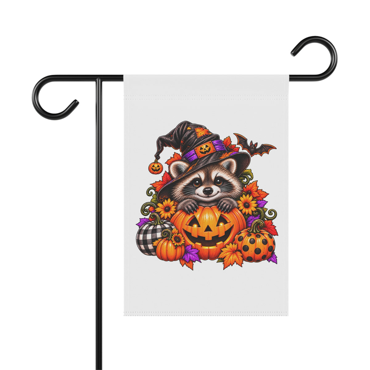 Halloween Raccoon Garden Flag