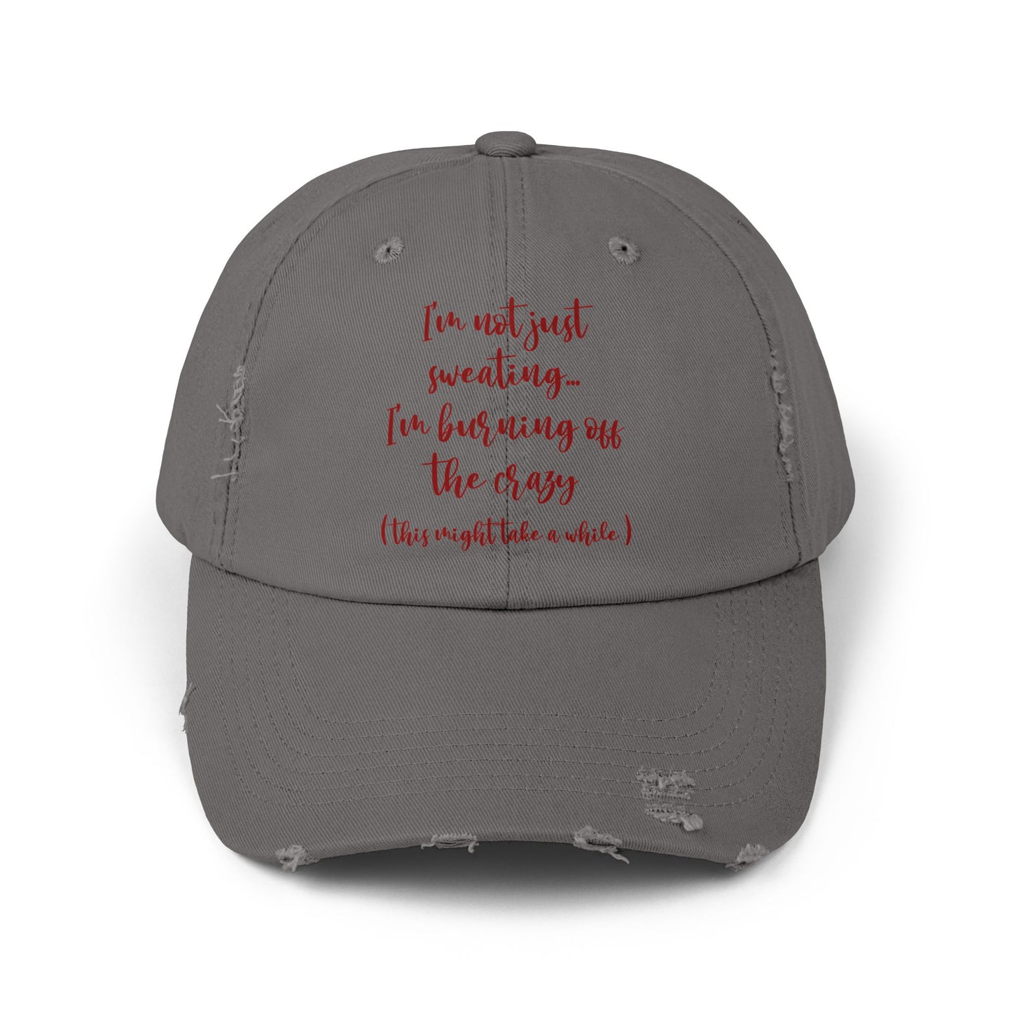 "Sweating" Distressed Cap —  Funny Truth Hat