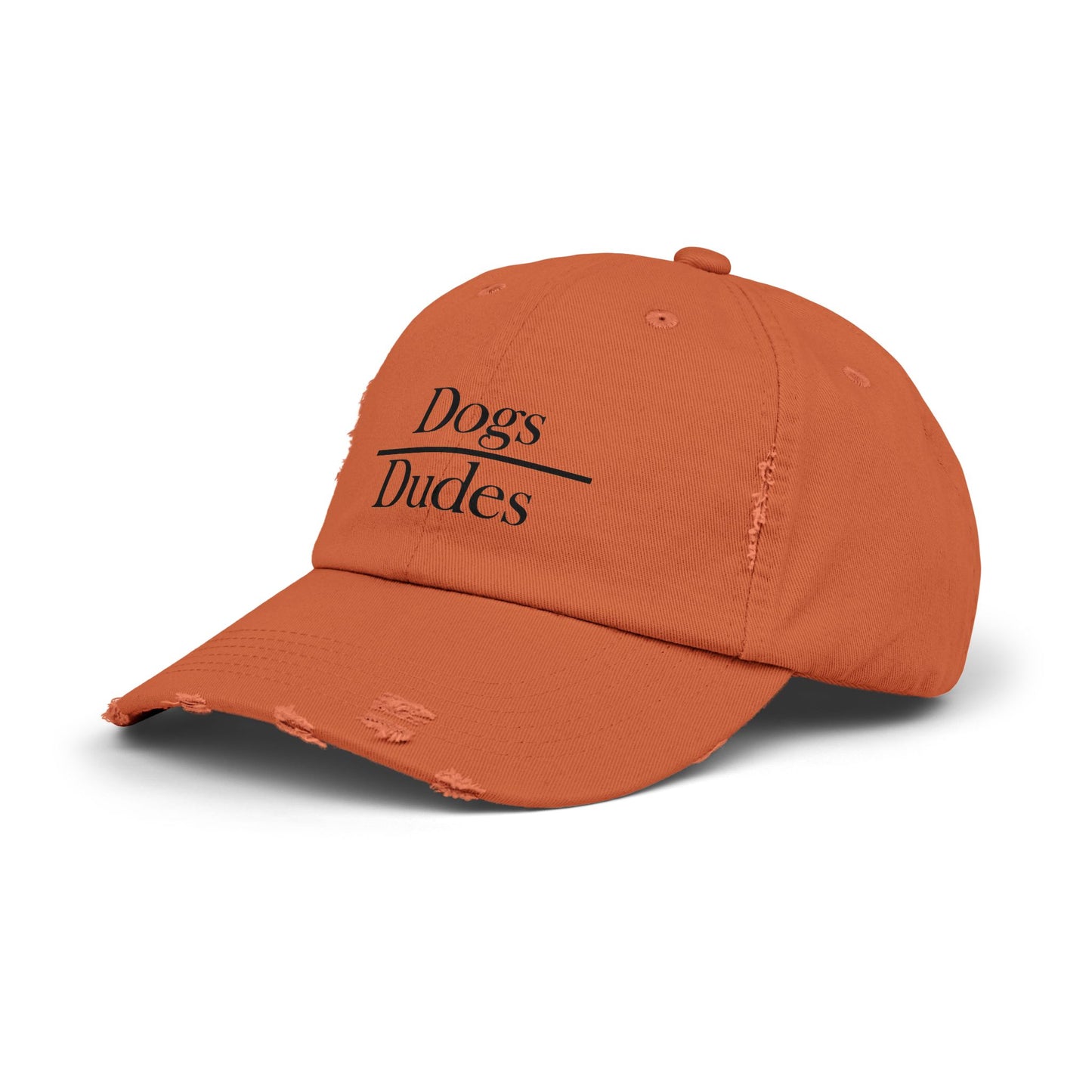 "Dogs Over Dudes" Distressed Cap —  Funny Truth Hat