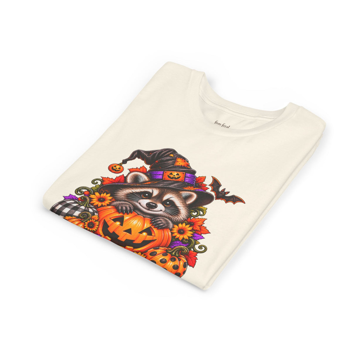 Halloween Youth Tee — Raccoon Kids Tshirt
