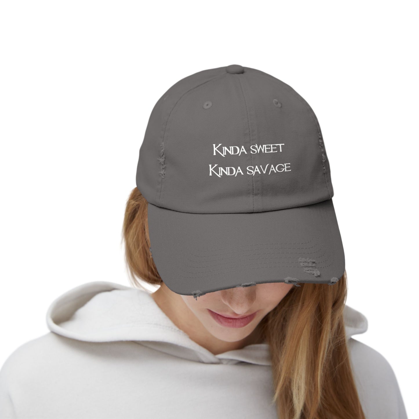 "Kinda Sweet" Distressed Cap —  Funny Truth Hat