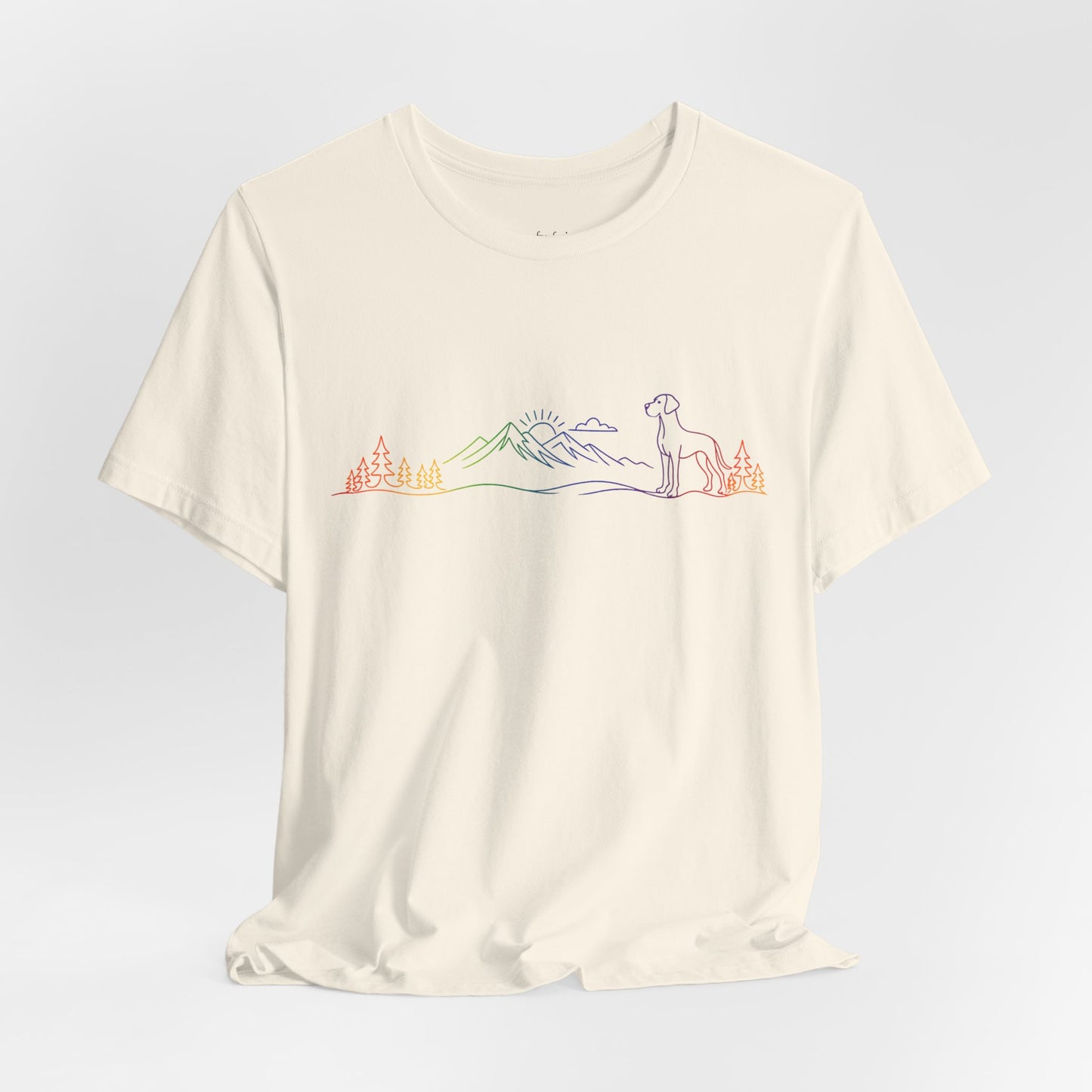 Natural- Eared Great Dane Wild Lines T-Shirt