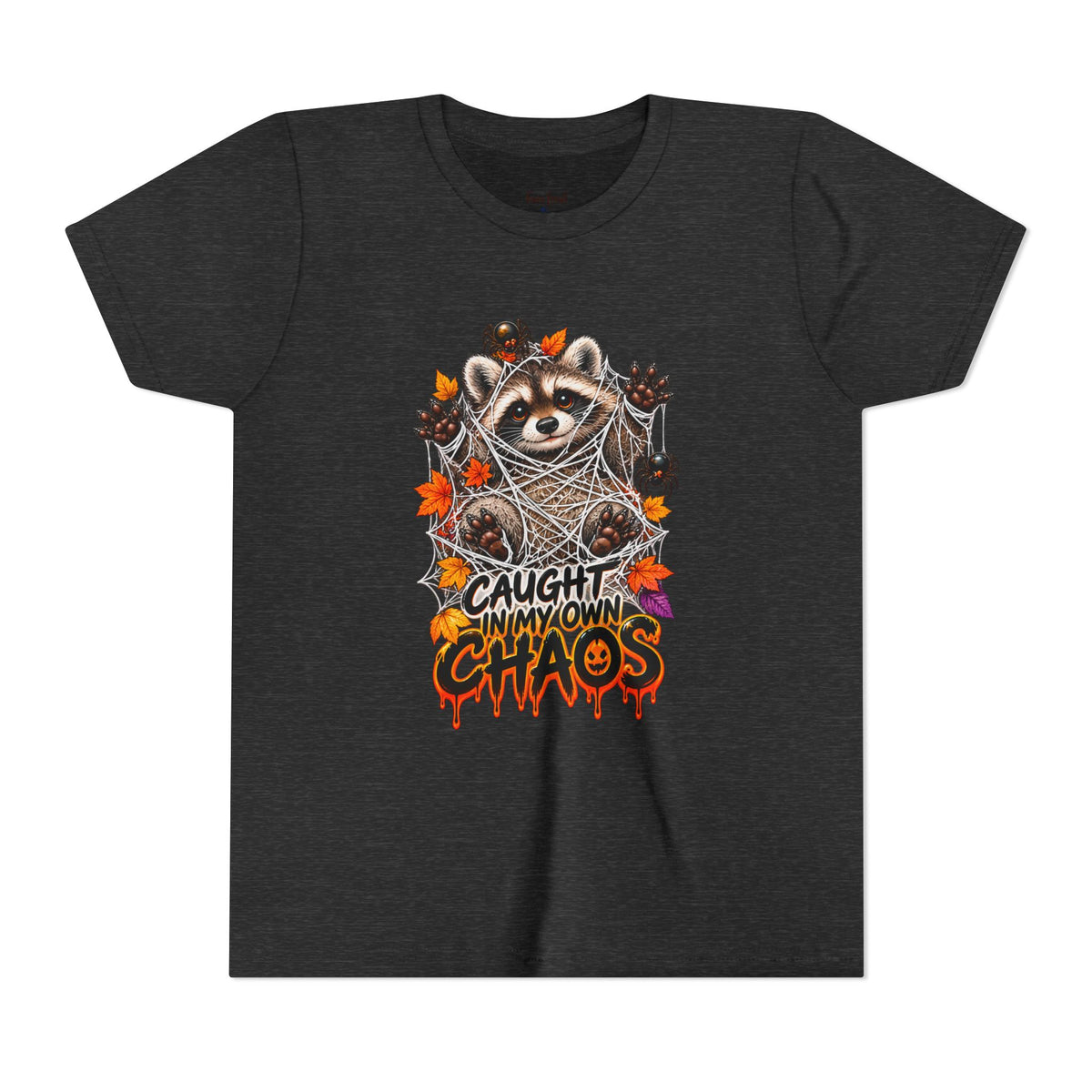 Caught Raccoon Youth Tee — Raccoon Kids Tshirt