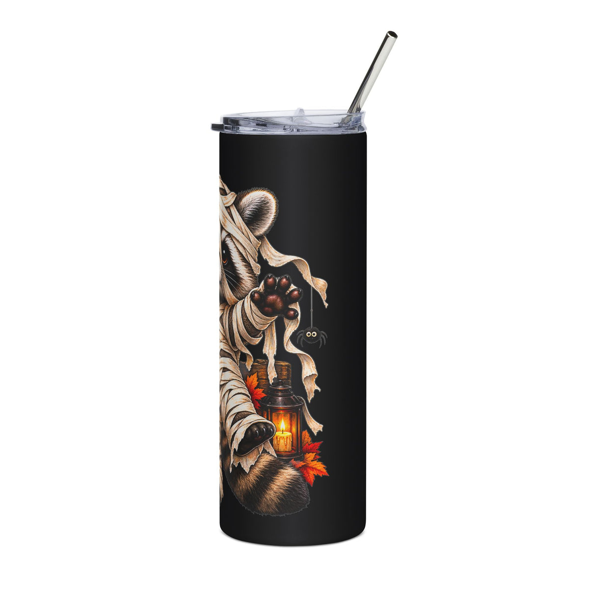 Halloween Mummy Raccoon - 20oz Stainless Steel Tumbler