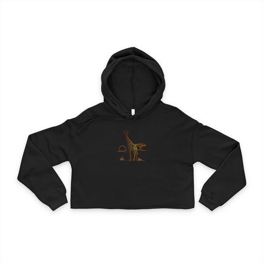 Giraffe Cropped Hoodie