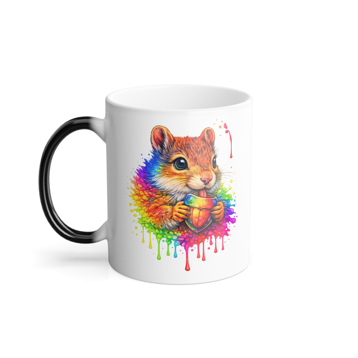 Watercolor Squirrel Color-Changing Mug  11 oz