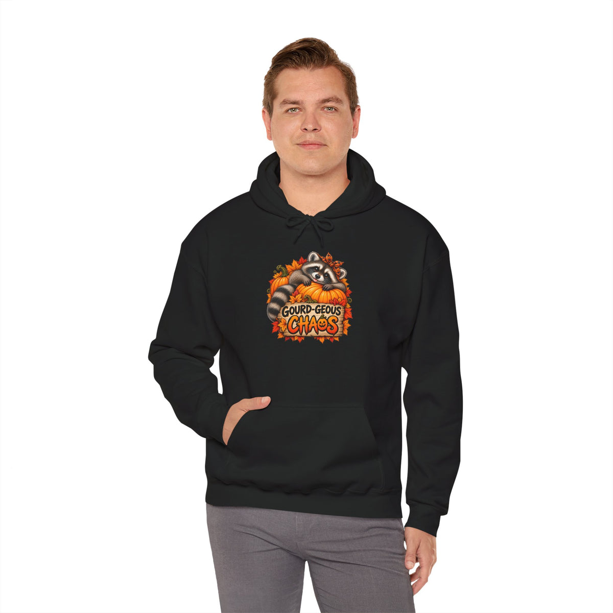 Gourd-geous Raccoon Hooded Sweatshirt