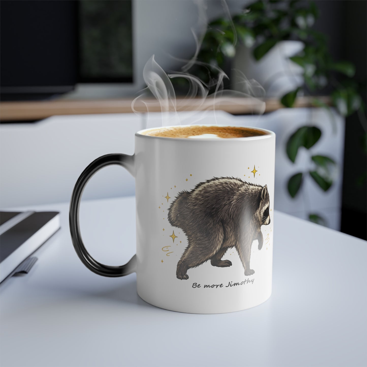 Jimothy The Raccoon Color-Changing Mug  11 oz