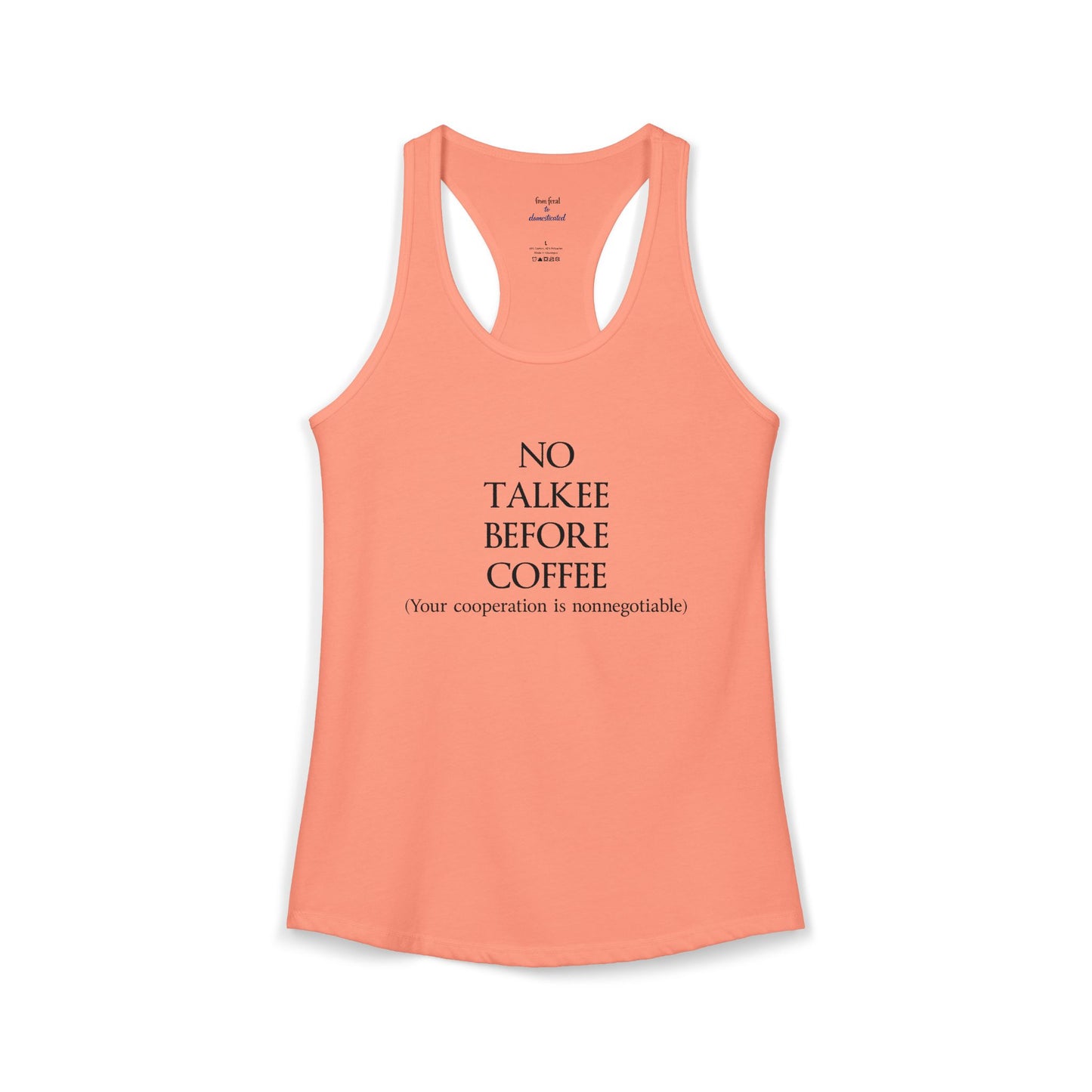No Talkee Racerback Tank