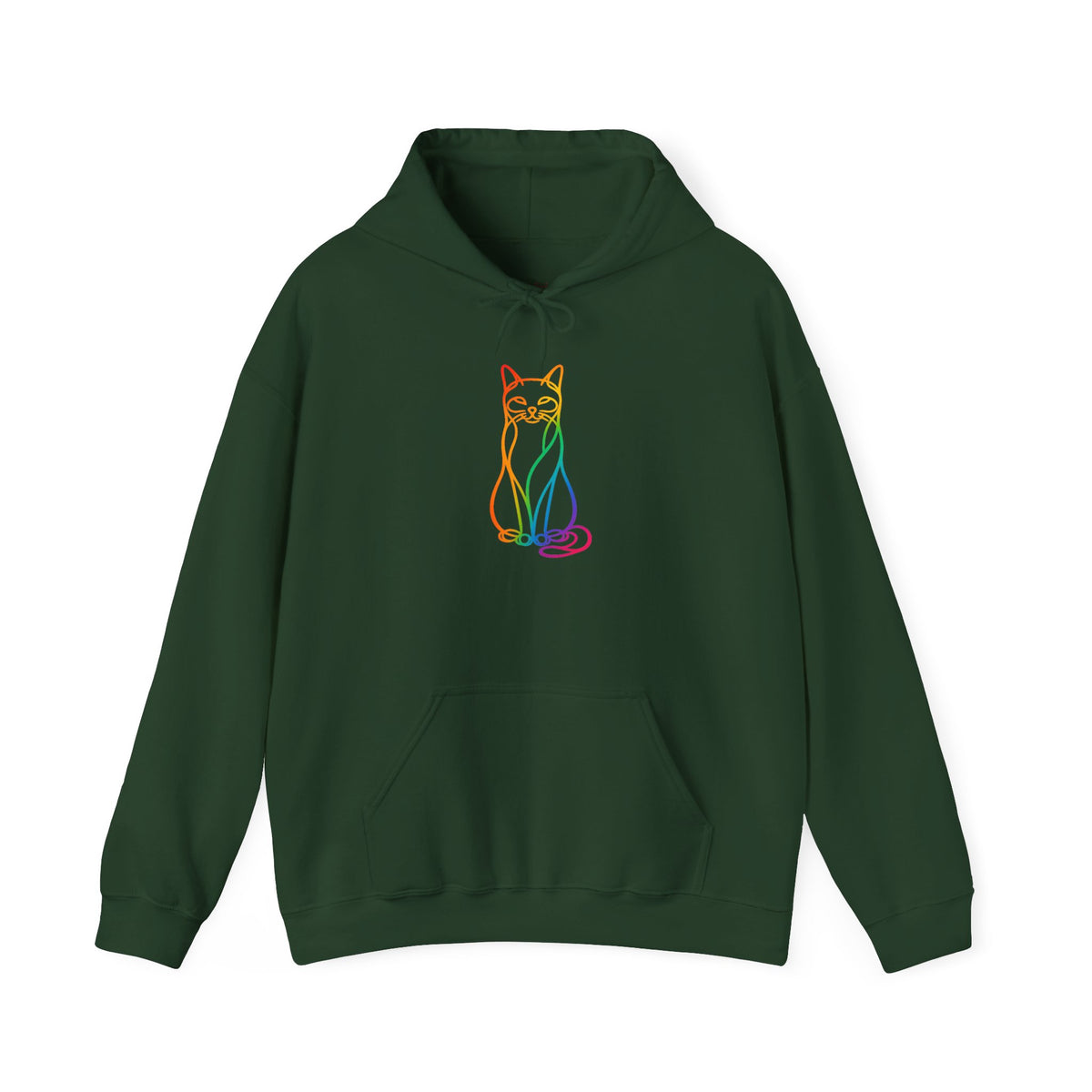 Rainbow Cat Hooded Sweatshirt