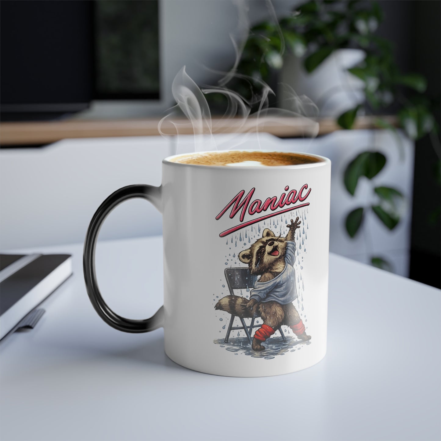 Maniac Dancing Raccoon Color-Changing Mug  11 oz
