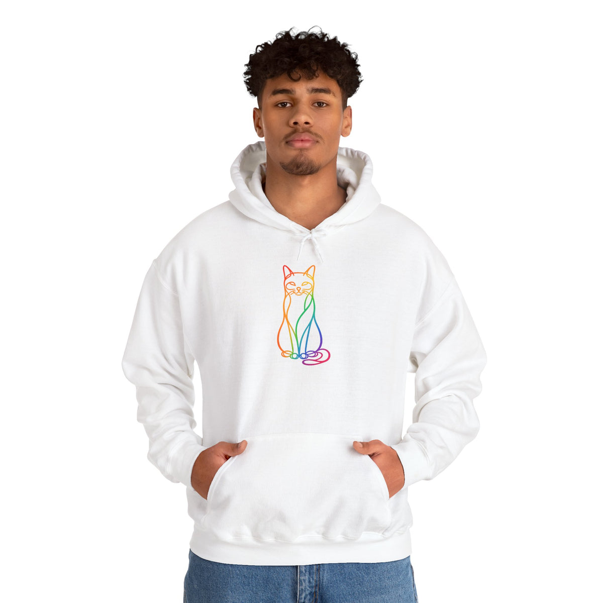 Rainbow Cat Hooded Sweatshirt