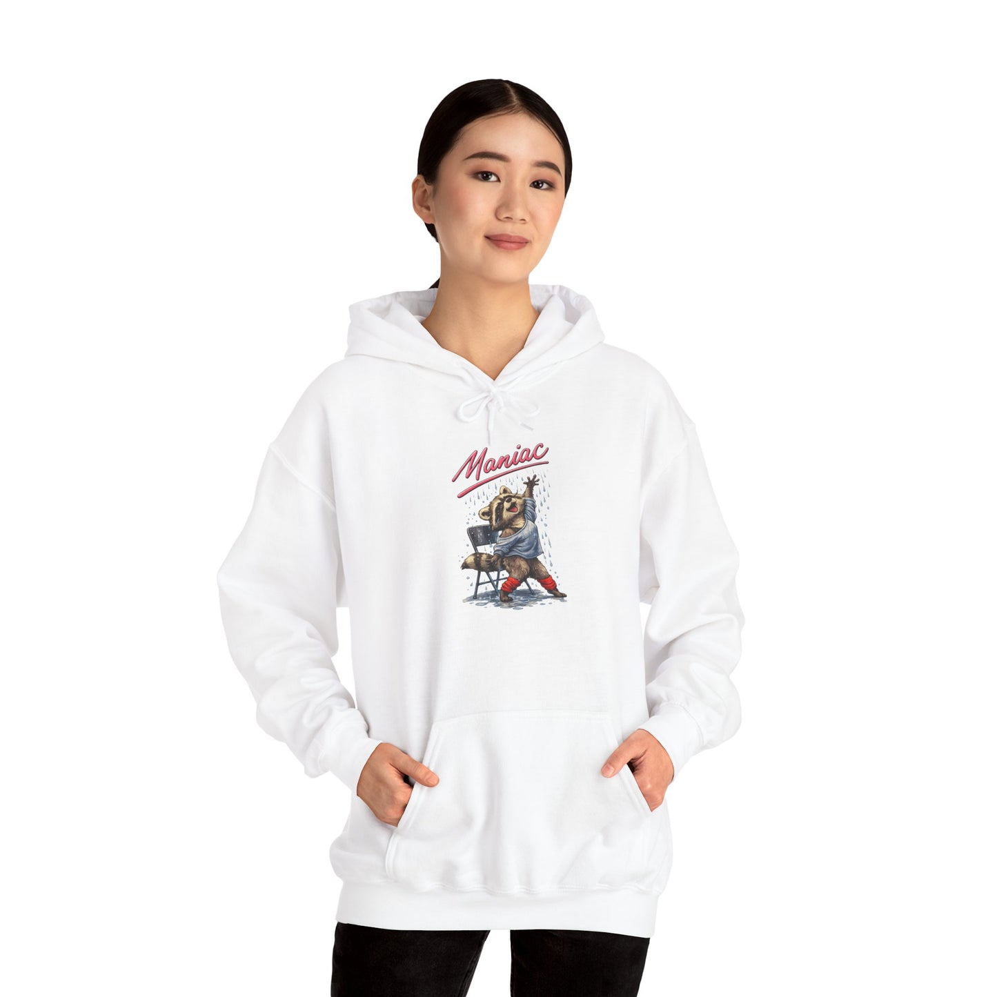 Dancing Raccoon "Maniac" Hooded Sweatshirt