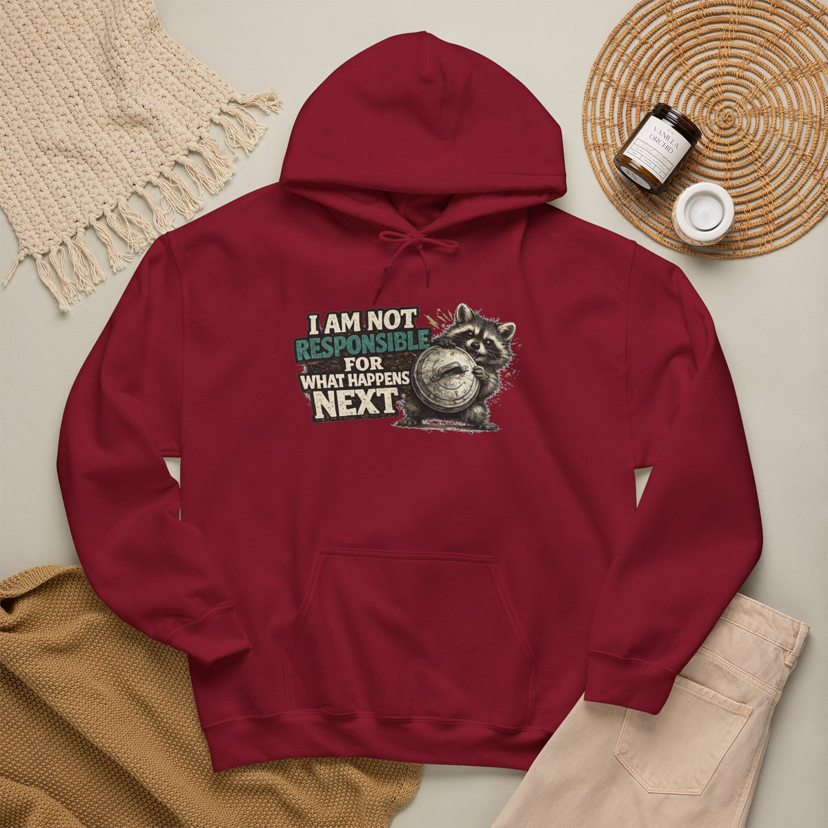 Not Responsible Raccoon Hooded Sweatshirt