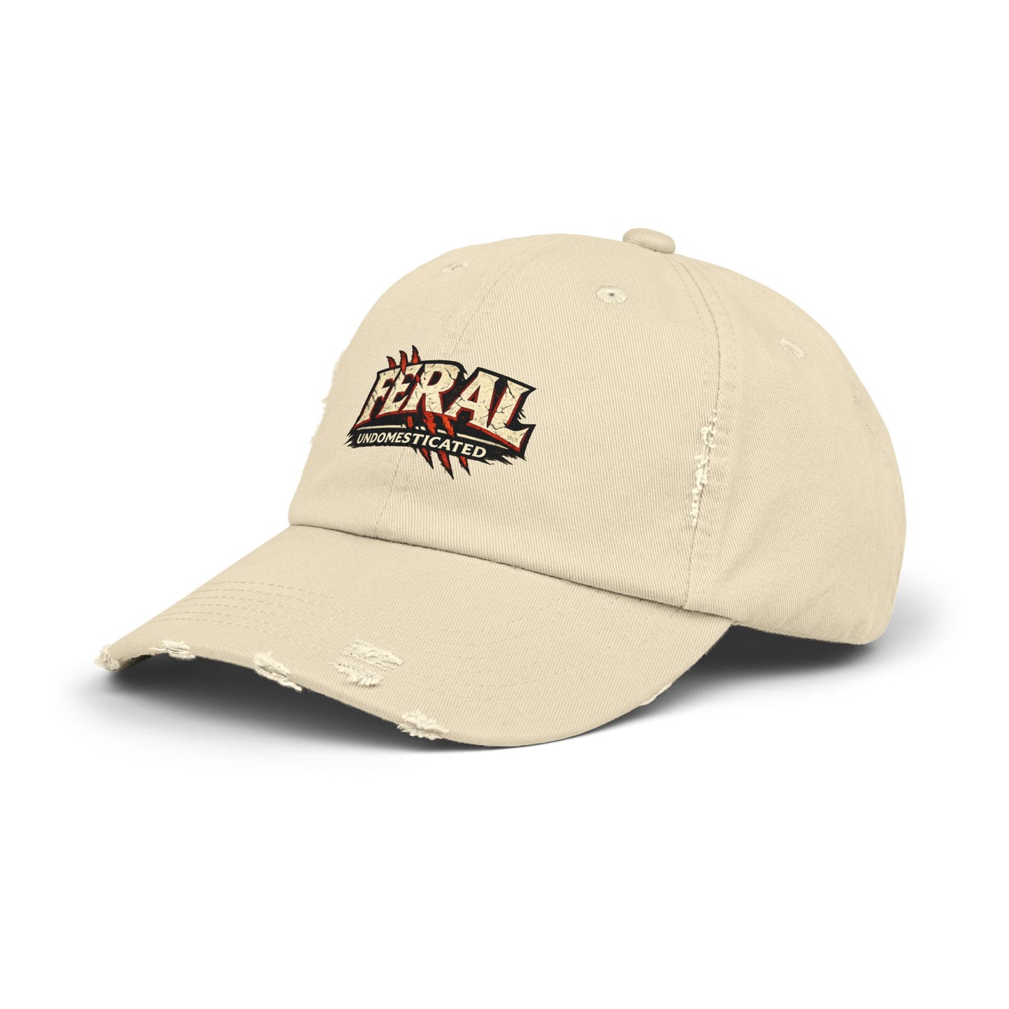 "Feral" Distressed Cap —  Funny Truth Hat